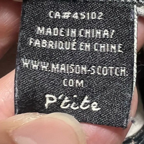 MASON SCOTCH Cottage Cowgirl Button Up Black & Cream Plaid Top,Size X-Small-#254 - Picture 14 of 15